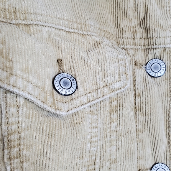 John Galt tan corduroy sherpa lined waist jacket size small - Picture 6 of 10
